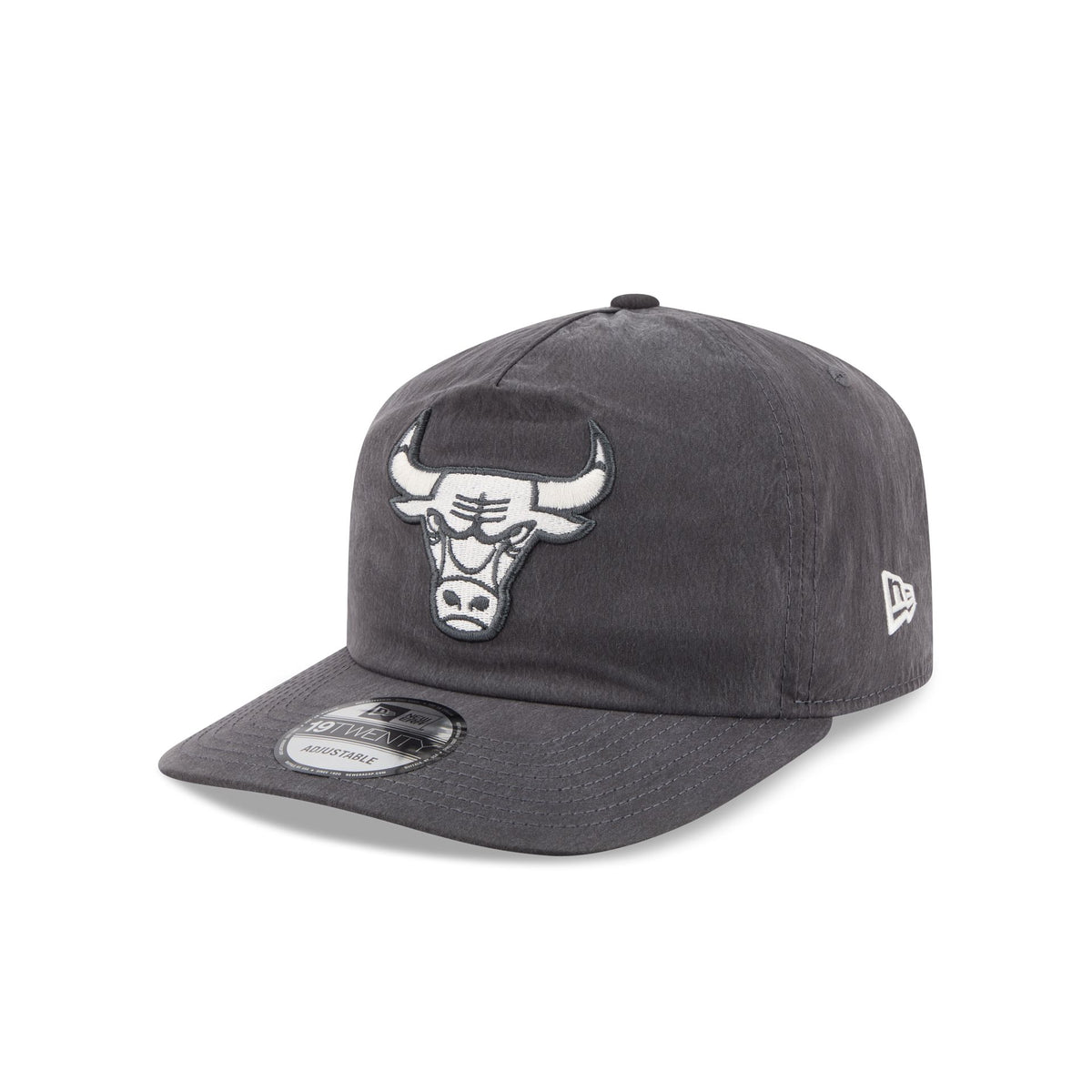 Chicago Bulls Washed Black Nylon 19TWENTY Snapback Hat