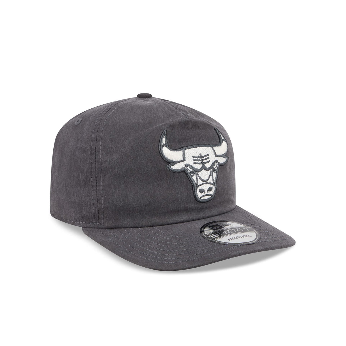 Chicago Bulls Washed Black Nylon 19TWENTY Snapback Hat