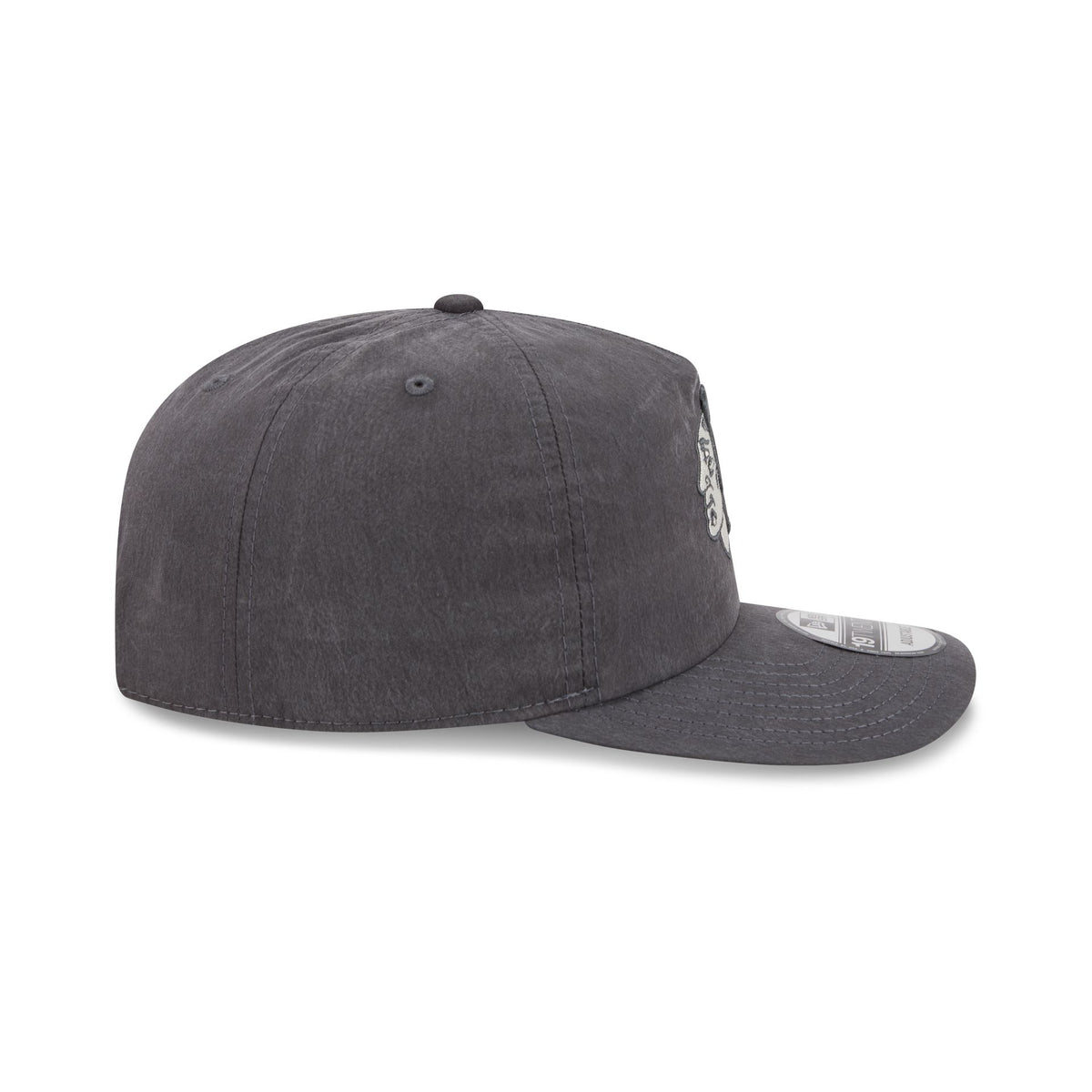Chicago Blackhawks Washed Black Nylon 19TWENTY Snapback Hat