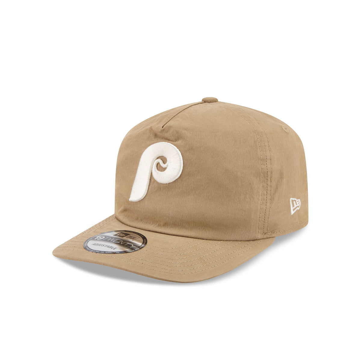 Philadelphia Phillies Washed Khaki Nylon 19TWENTY Snapback Hat