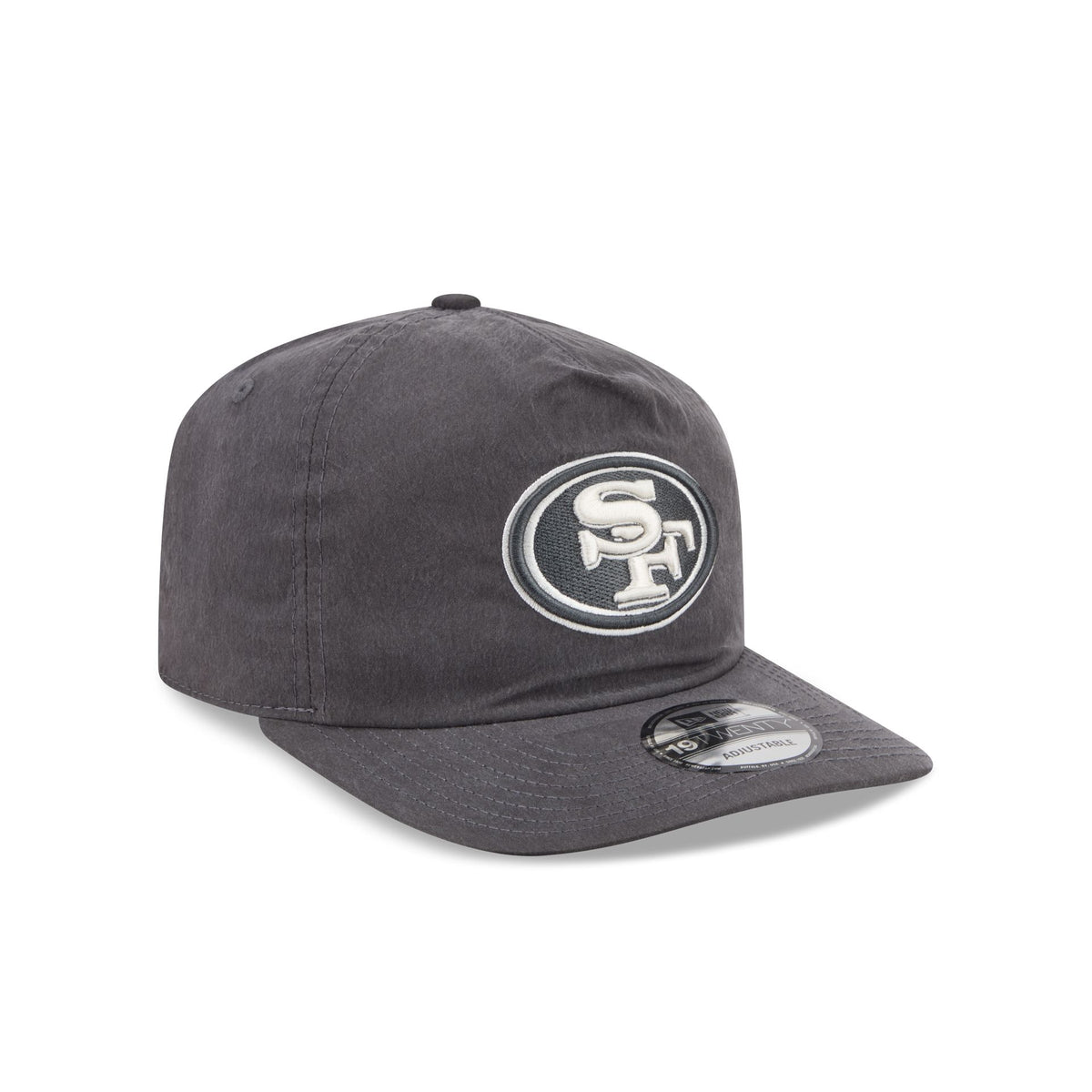 San Francisco 49ers Washed Black Nylon 19TWENTY Snapback Hat