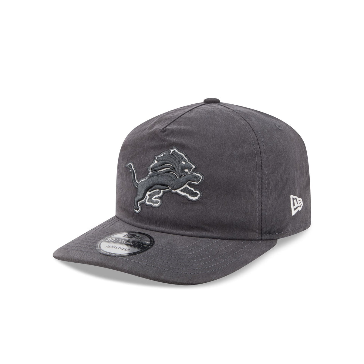 Detroit Lions Washed Black Nylon 19TWENTY Snapback Hat