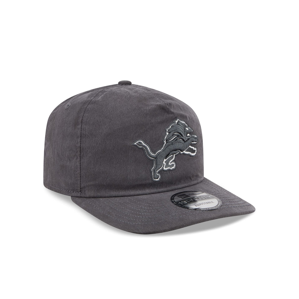 Detroit Lions Washed Black Nylon 19TWENTY Snapback Hat
