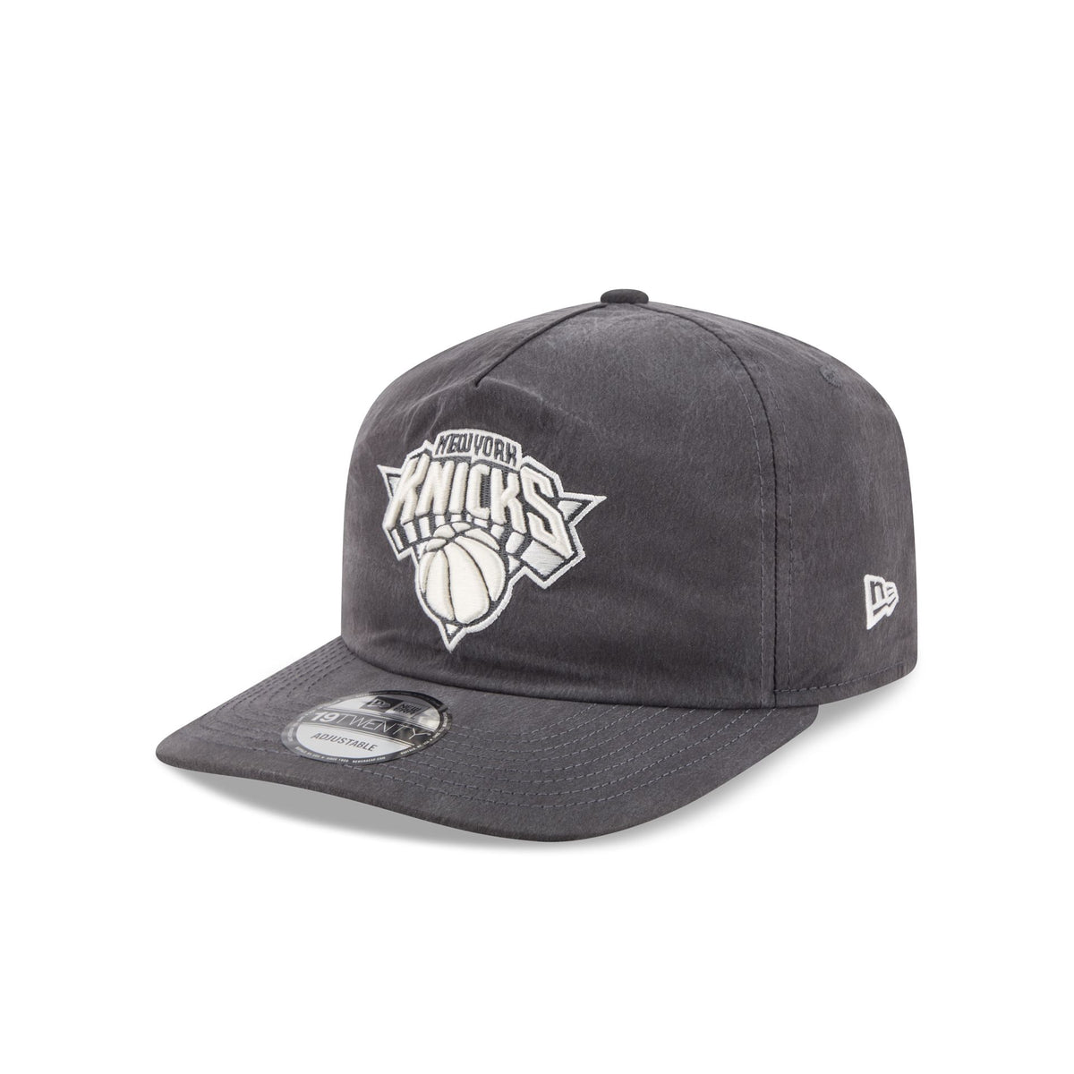 New York Knicks Washed Black Nylon 19TWENTY Snapback Hat