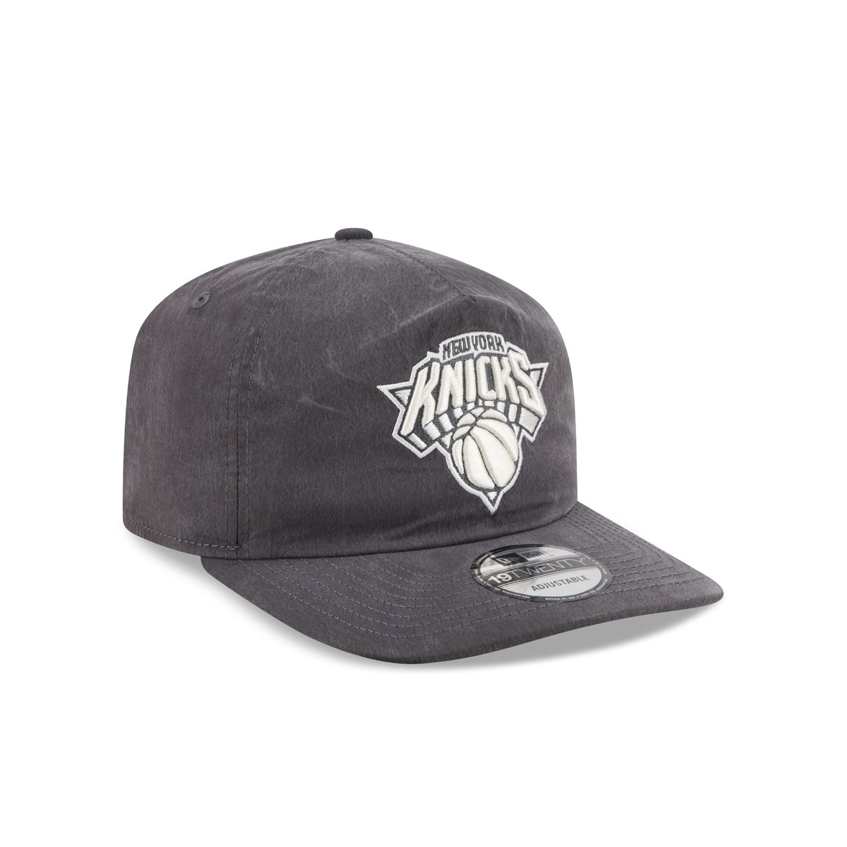New York Knicks Washed Black Nylon 19TWENTY Snapback Hat