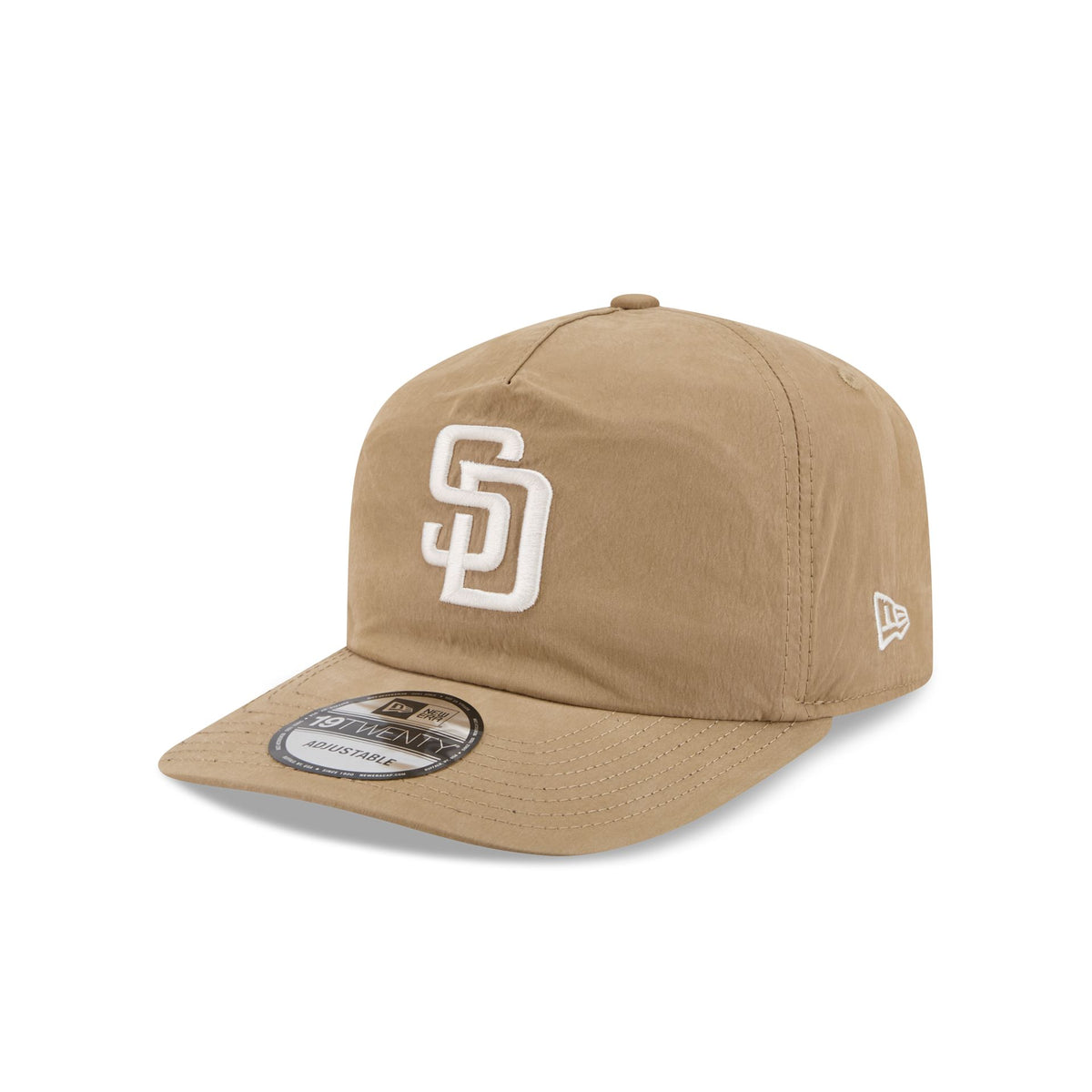 San Diego Padres Washed Khaki Nylon 19TWENTY Snapback Hat