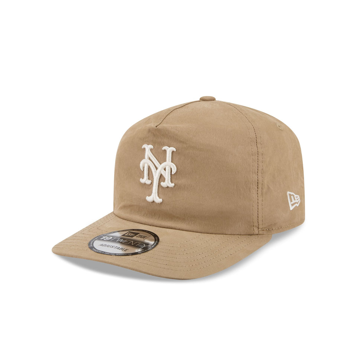 New York Mets Washed Khaki Nylon 19TWENTY Snapback Hat