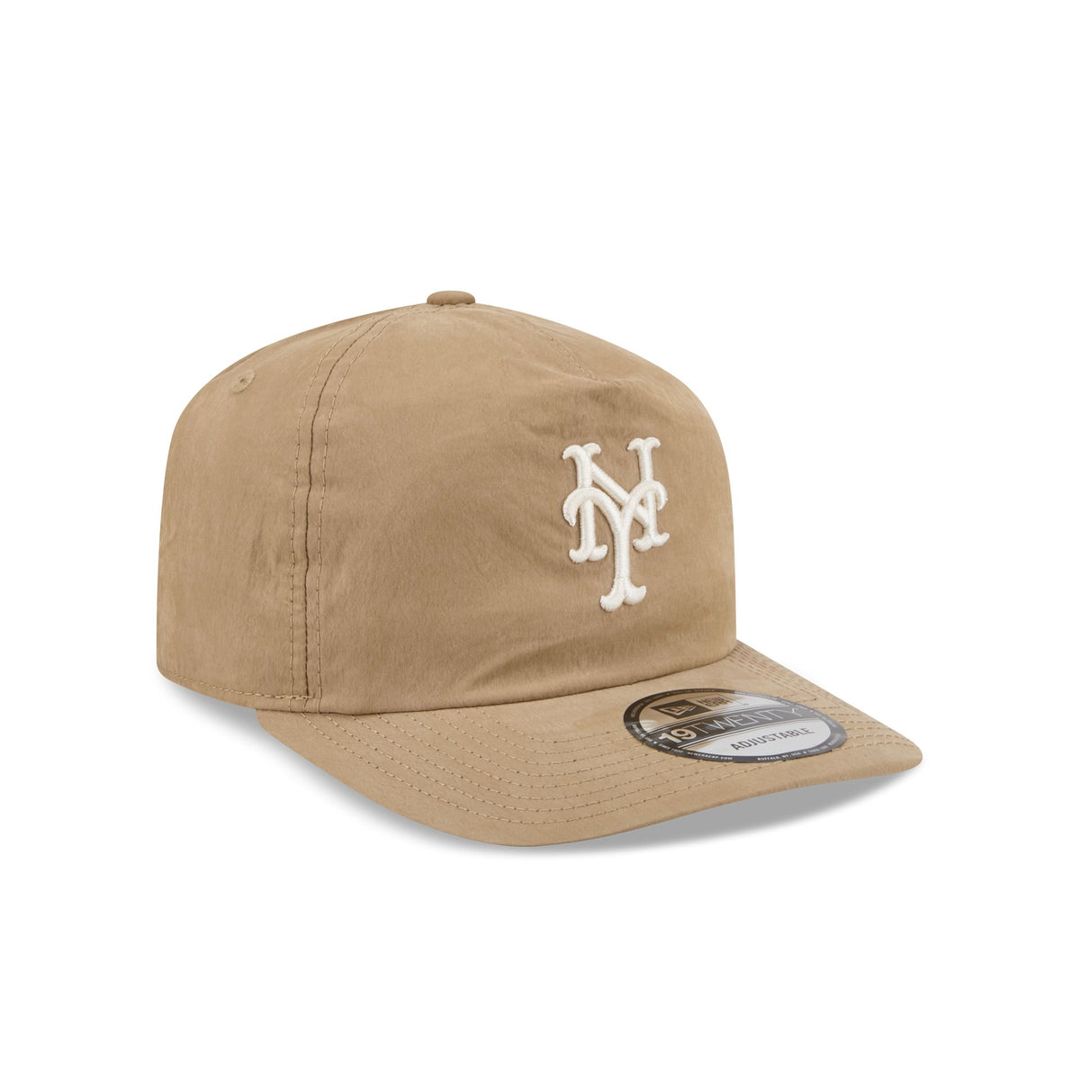 New York Mets Washed Khaki Nylon 19TWENTY Snapback Hat