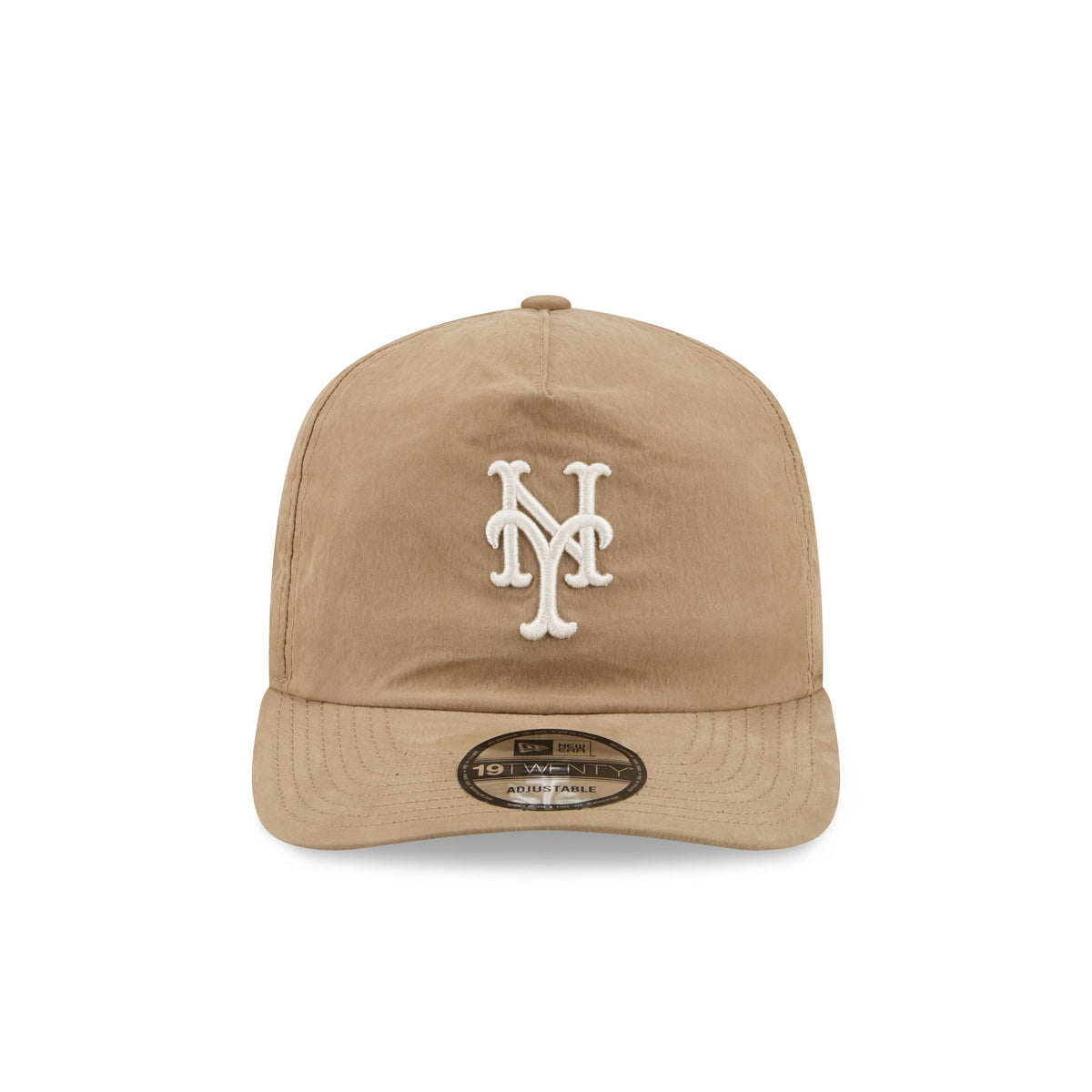 New York Mets Washed Khaki Nylon 19TWENTY Snapback Hat