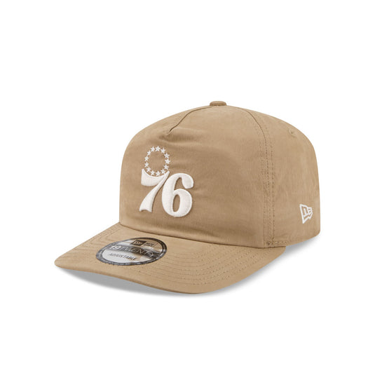 Philadelphia 76ers Washed Khaki Nylon 19TWENTY Snapback Hat