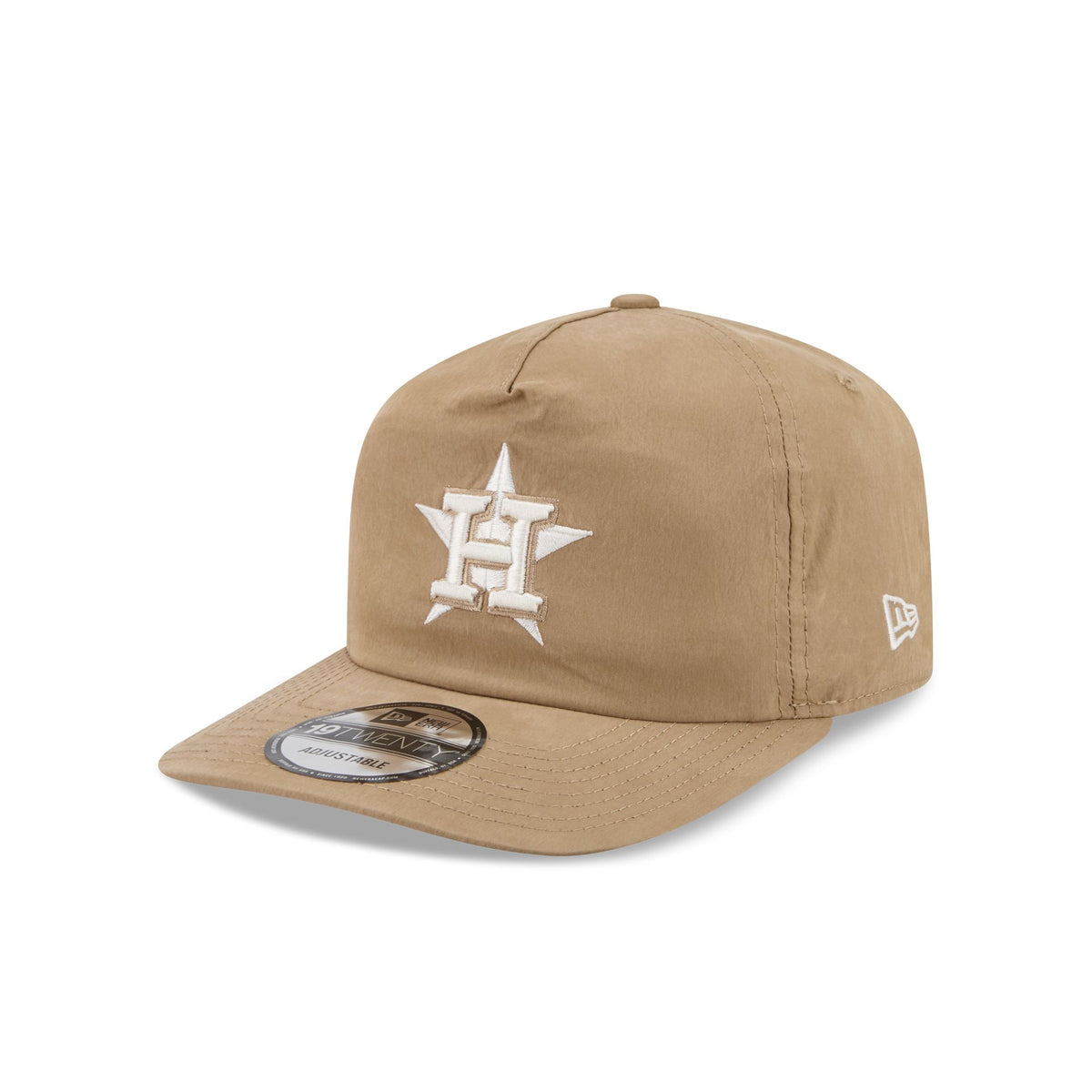 Houston Astros Washed Khaki Nylon 19TWENTY Snapback Hat