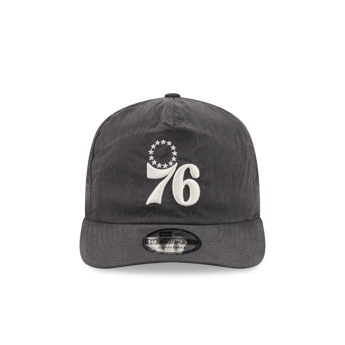Philadelphia 76ers Washed Black Nylon 19TWENTY Snapback Hat