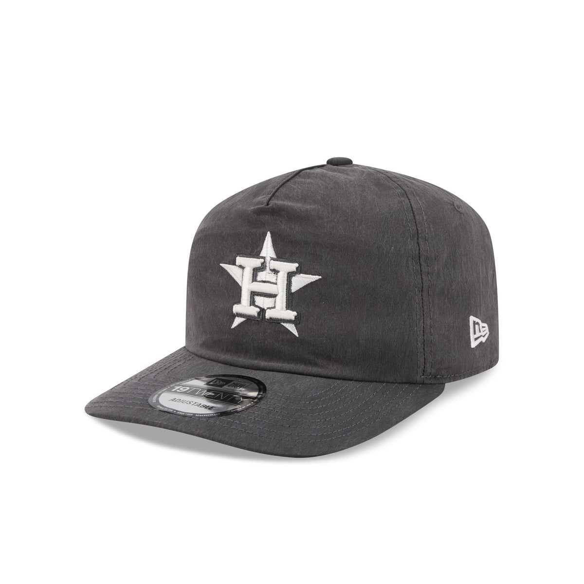 Houston Astros Washed Black Nylon 19TWENTY Snapback Hat