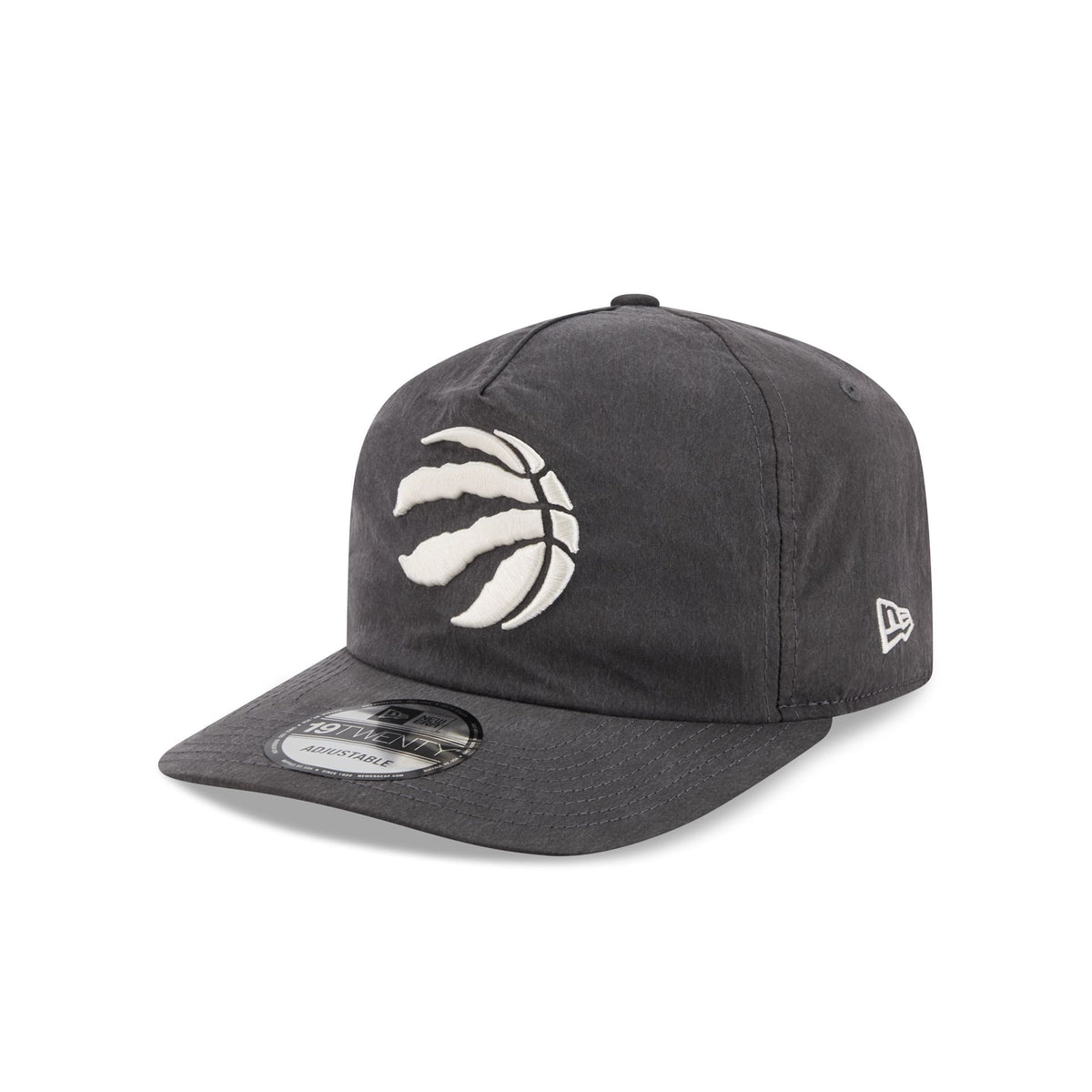 Toronto Raptors Washed Black Nylon 19TWENTY Snapback Hat