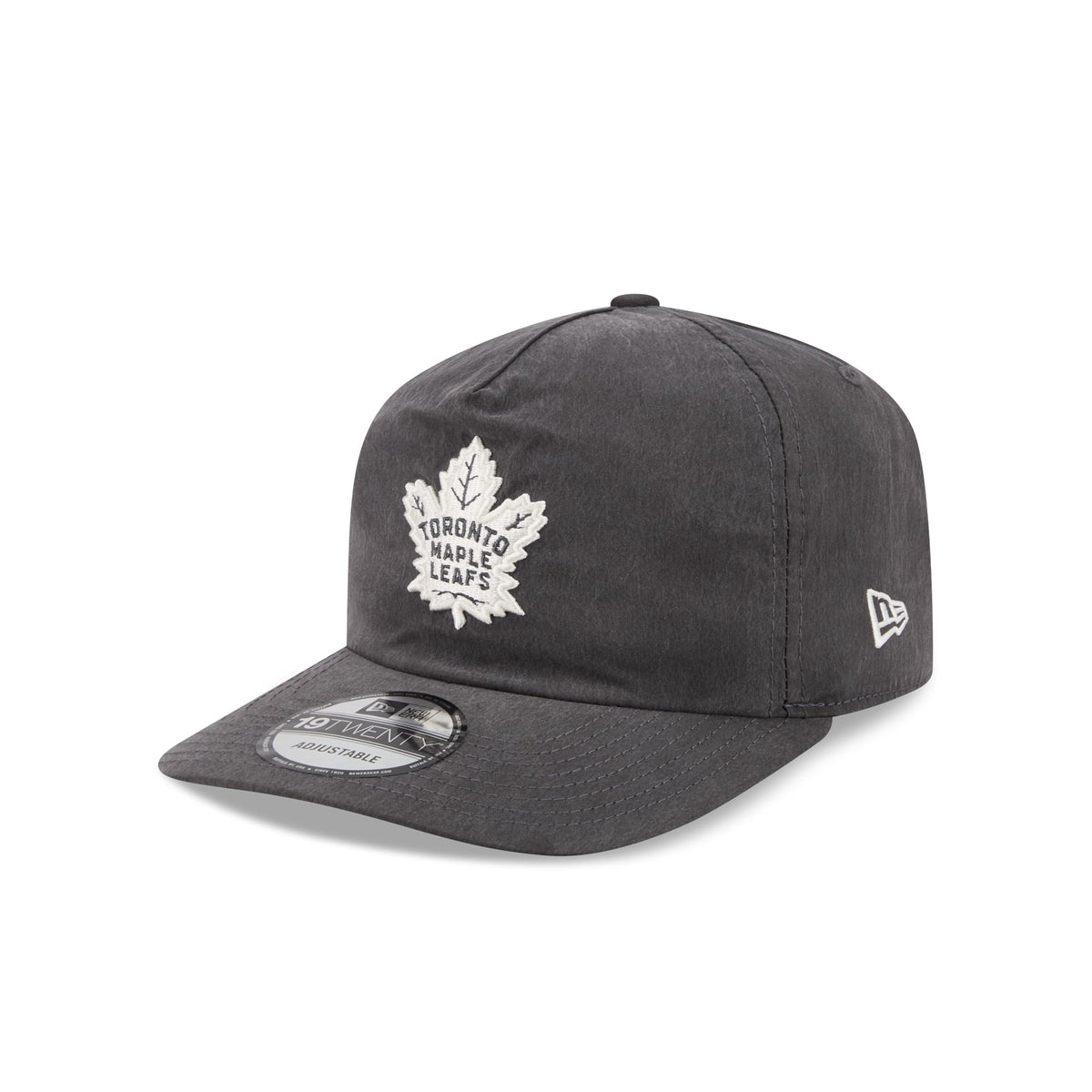 Toronto Maple Leafs Washed Black Nylon 19TWENTY Snapback Hat