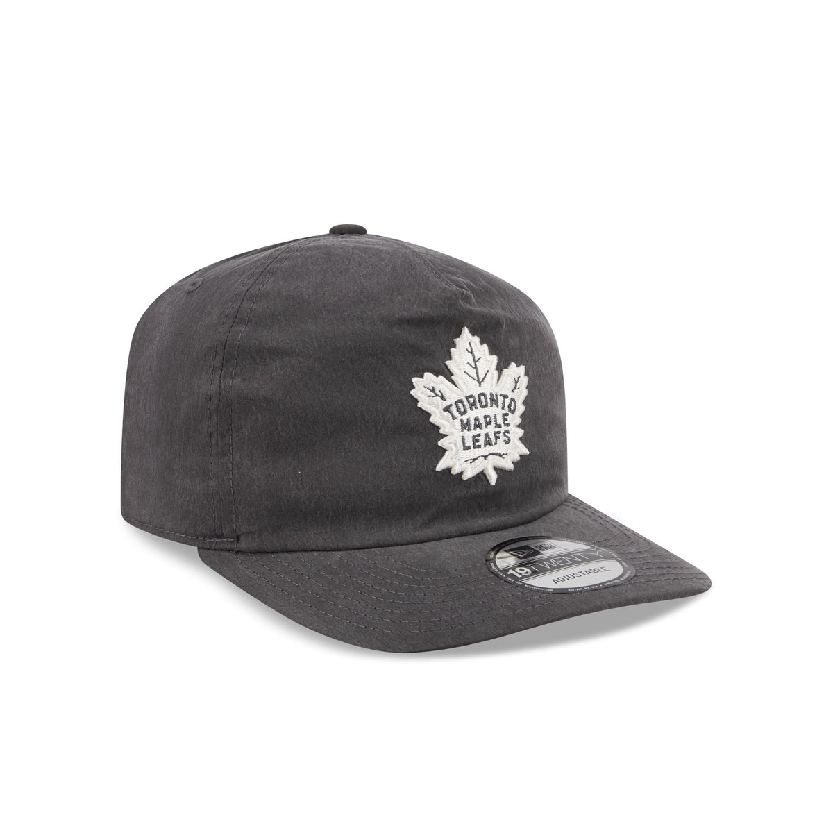 Toronto Maple Leafs Washed Black Nylon 19TWENTY Snapback Hat