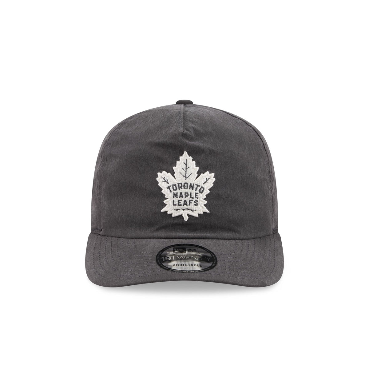 Toronto Maple Leafs Washed Black Nylon 19TWENTY Snapback Hat