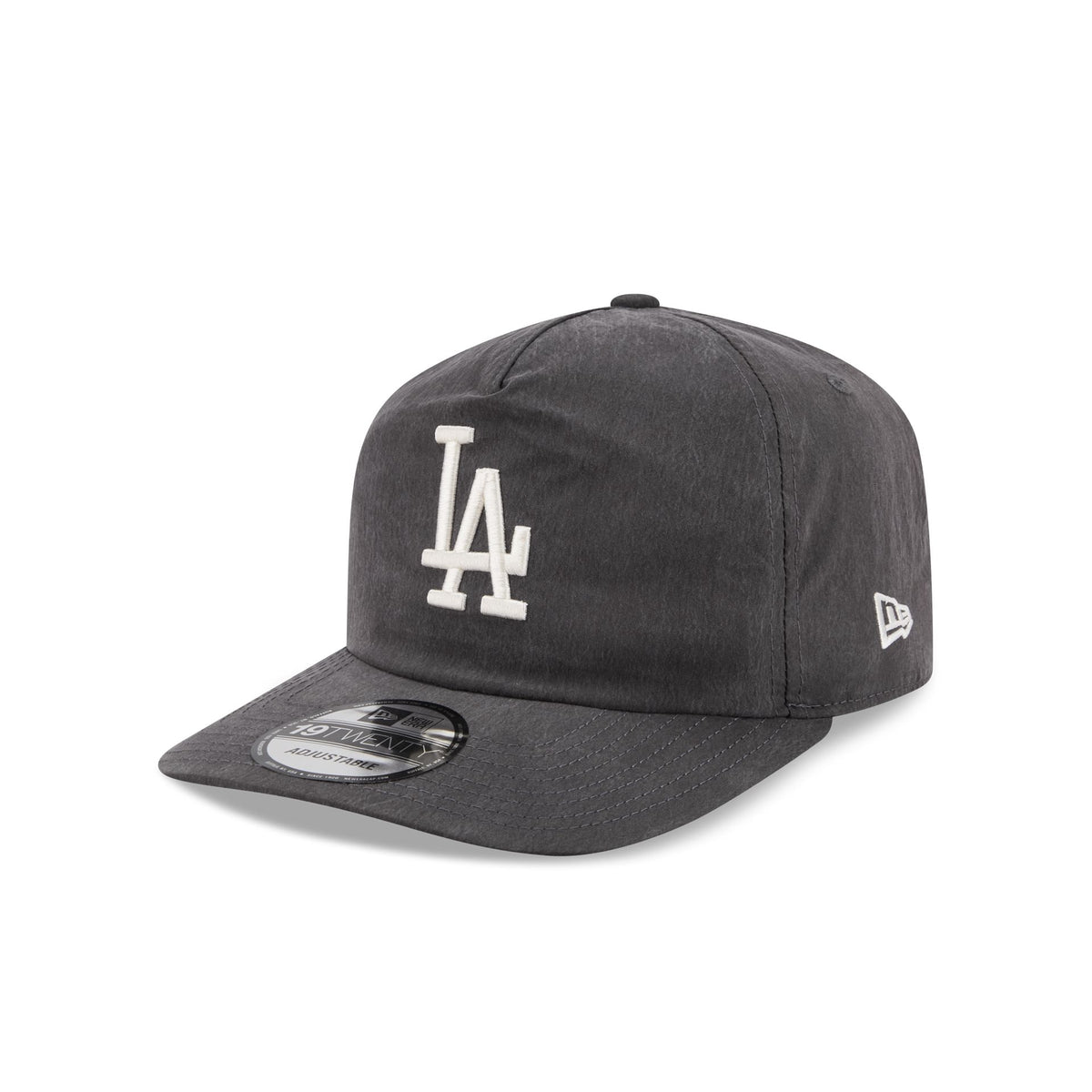 Los Angeles Dodgers Washed Black Nylon 19TWENTY Snapback Hat