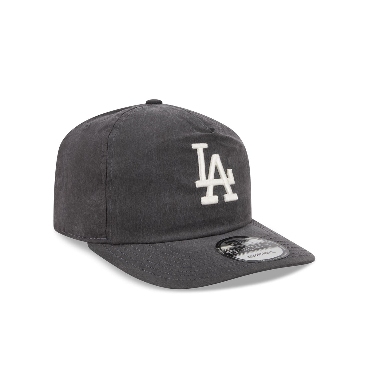 Los Angeles Dodgers Washed Black Nylon 19TWENTY Snapback Hat