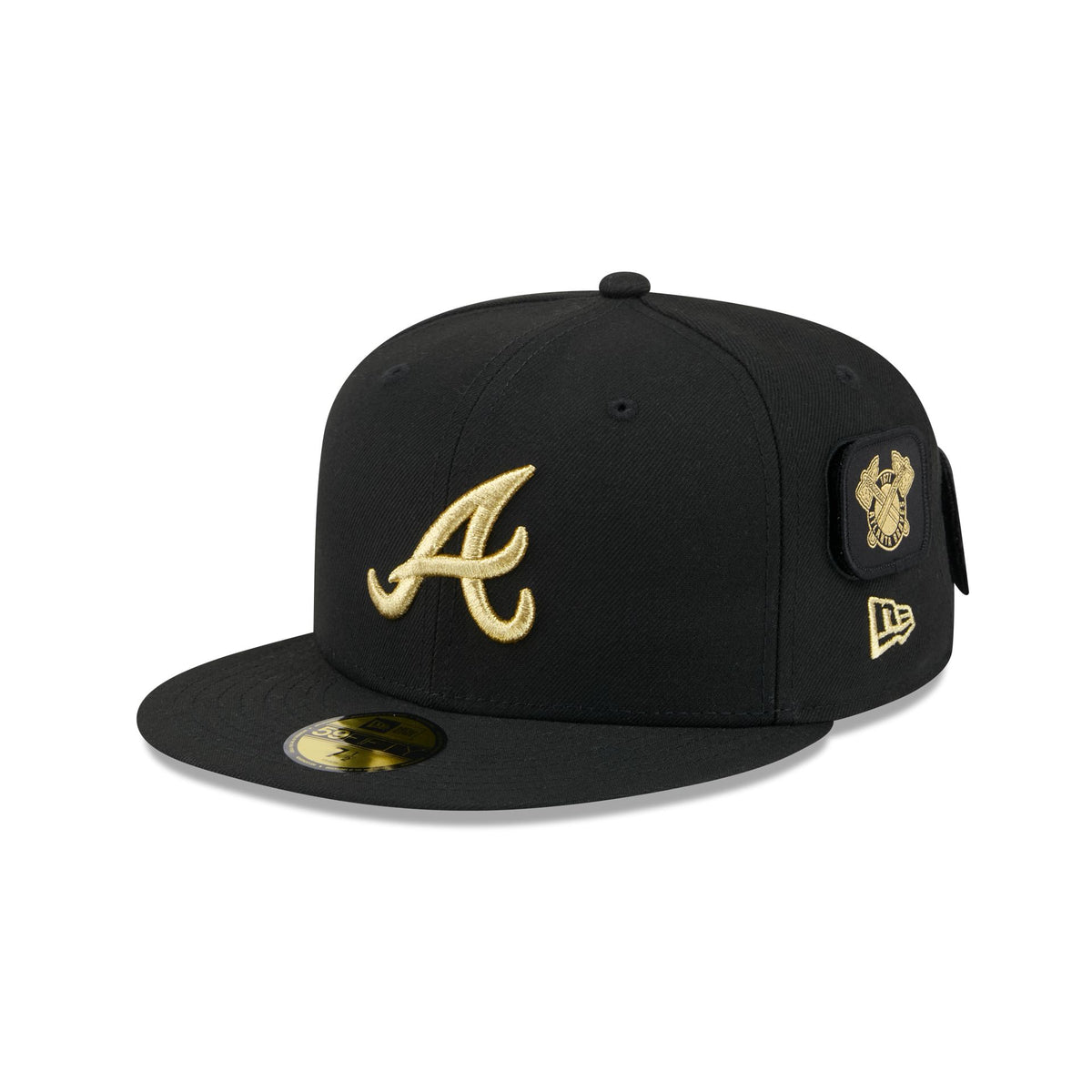 Atlanta Braves Patchwork Black 59FIFTY Fitted Hat