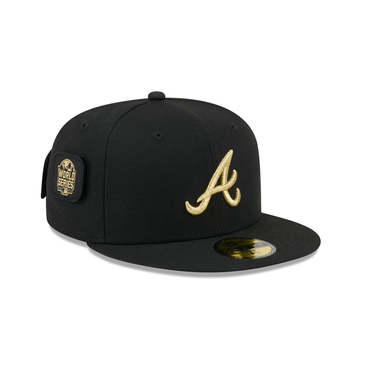 Atlanta Braves Patchwork Black 59FIFTY Fitted Hat