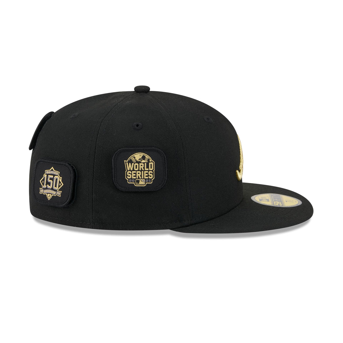 Atlanta Braves Patchwork Black 59FIFTY Fitted Hat