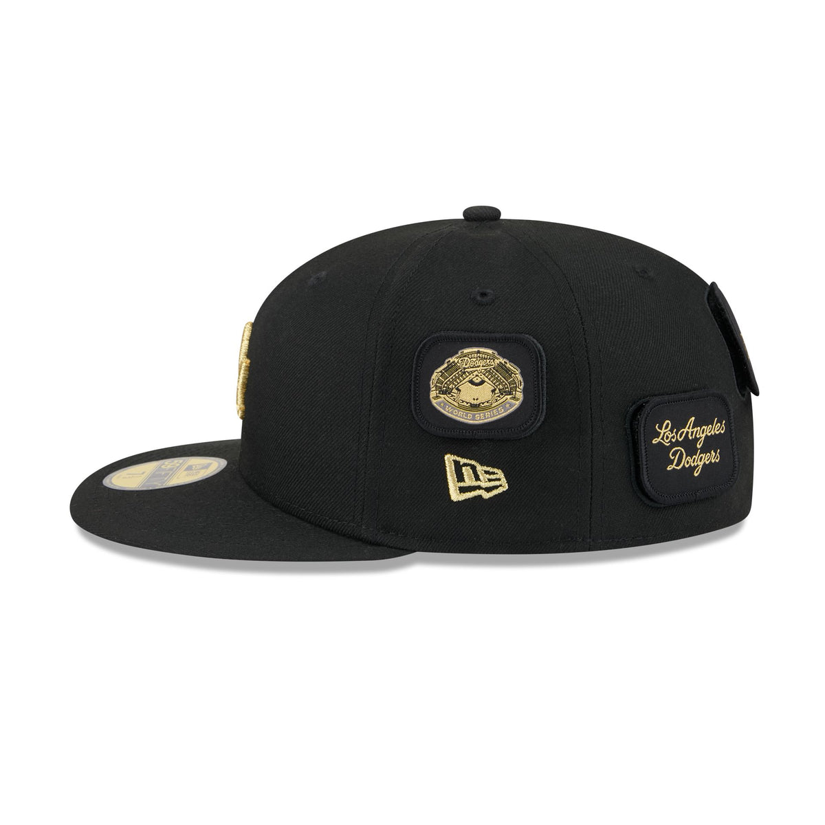 Los Angeles Dodgers Patchwork Black 59FIFTY Fitted Hat