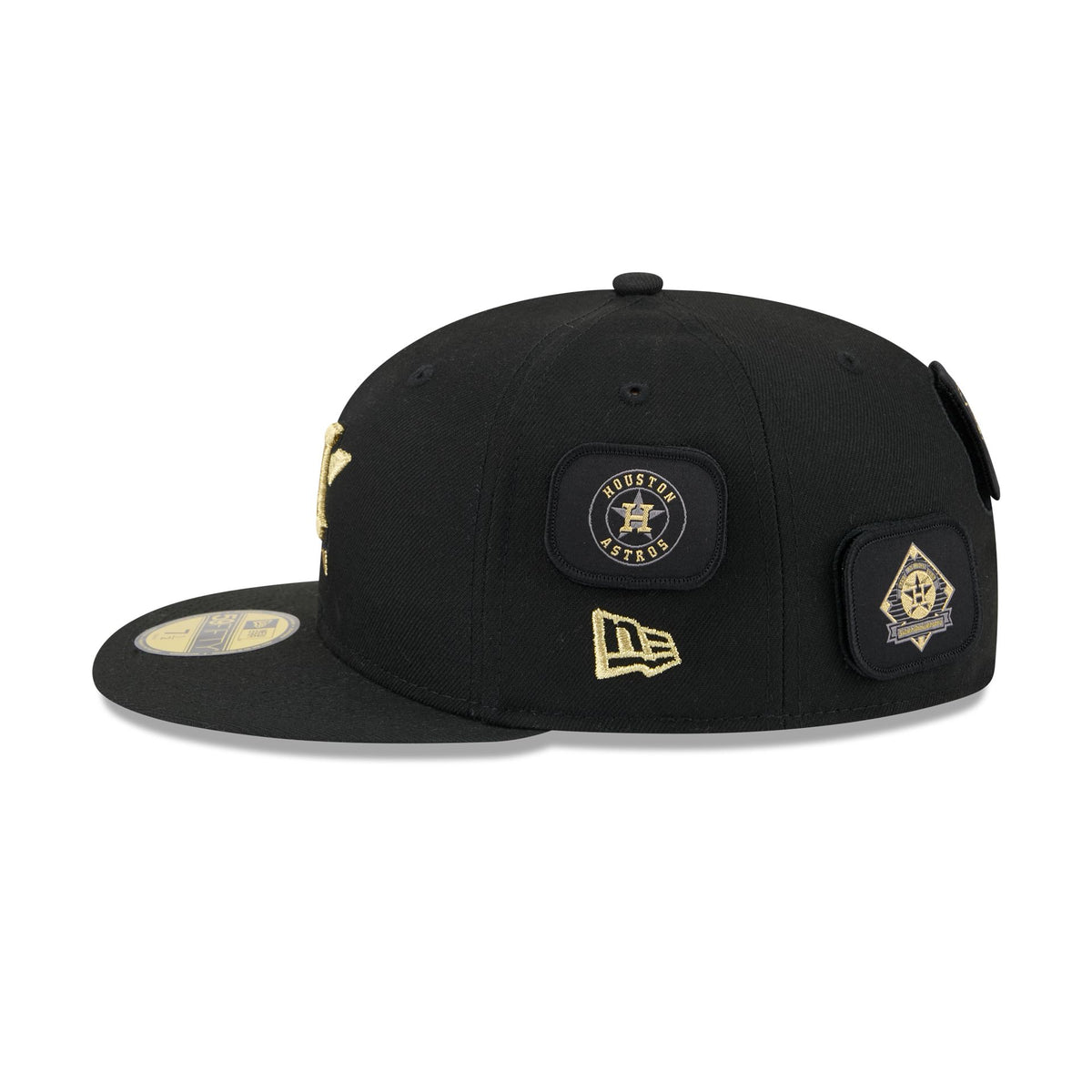 Houston Astros Patchwork Black 59FIFTY Fitted Hat