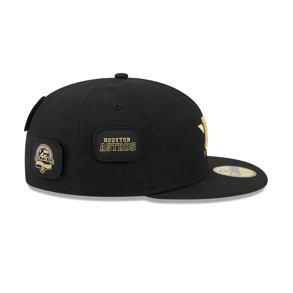 Houston Astros Patchwork Black 59FIFTY Fitted Hat