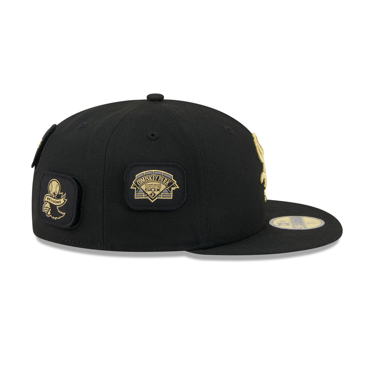 Chicago White Sox Patchwork Black 59FIFTY Fitted Hat