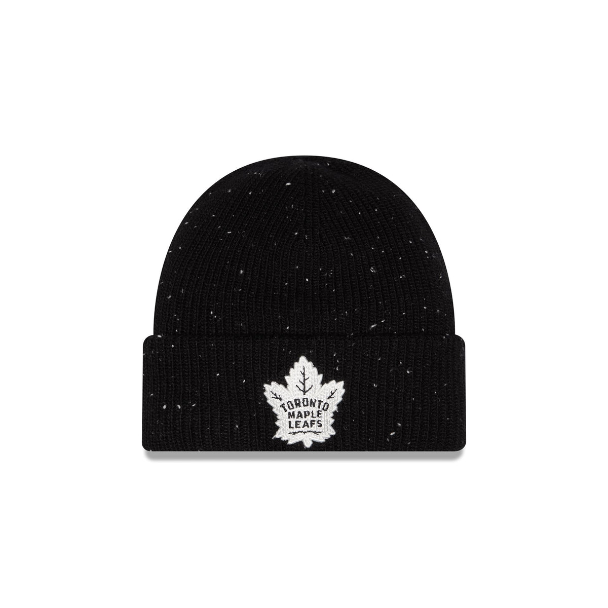 Toronto Maple Leafs Black Speckled Knit Beanie Hat