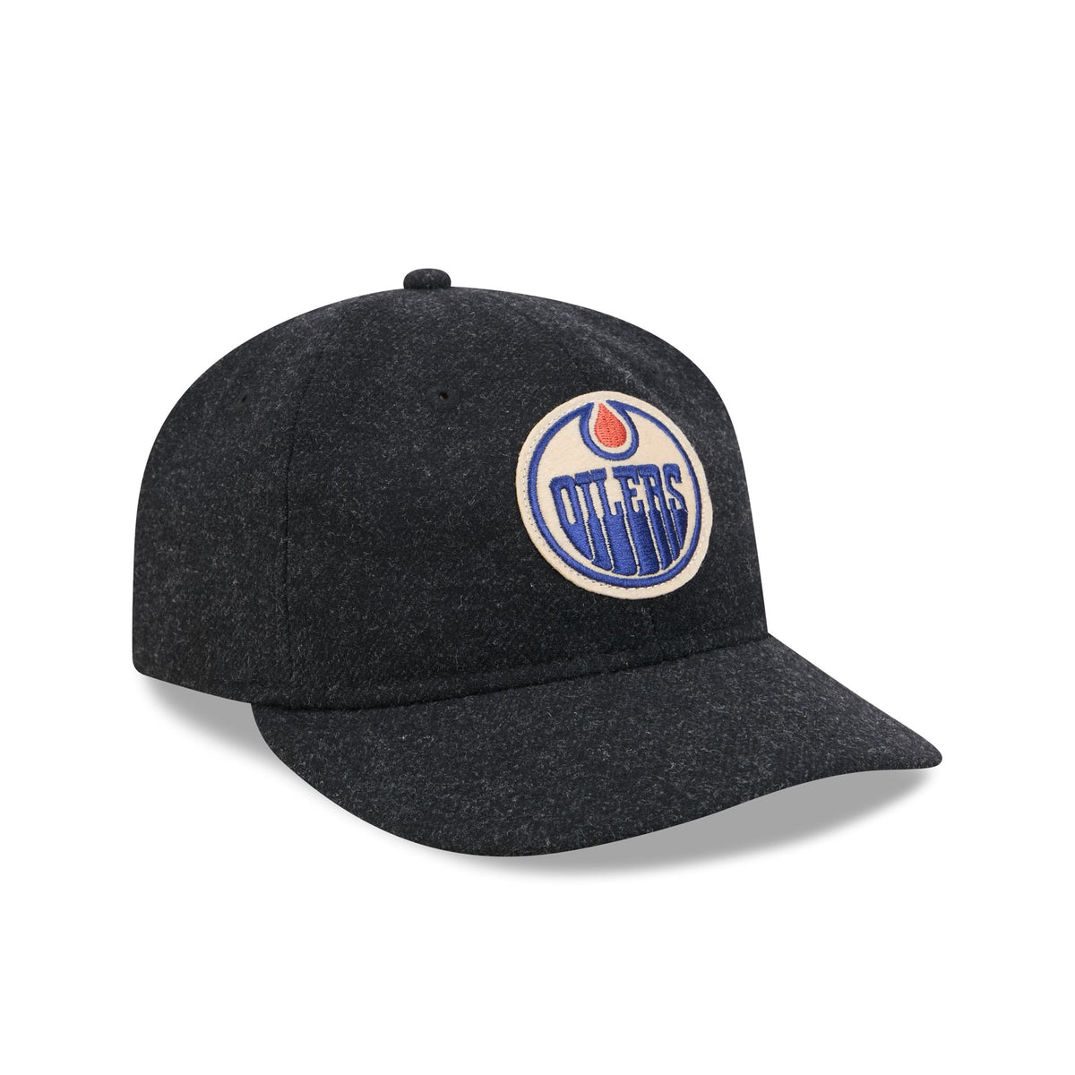 Edmonton Oilers Black Wool Retro Crown 9FIFTY Adjustable Hat