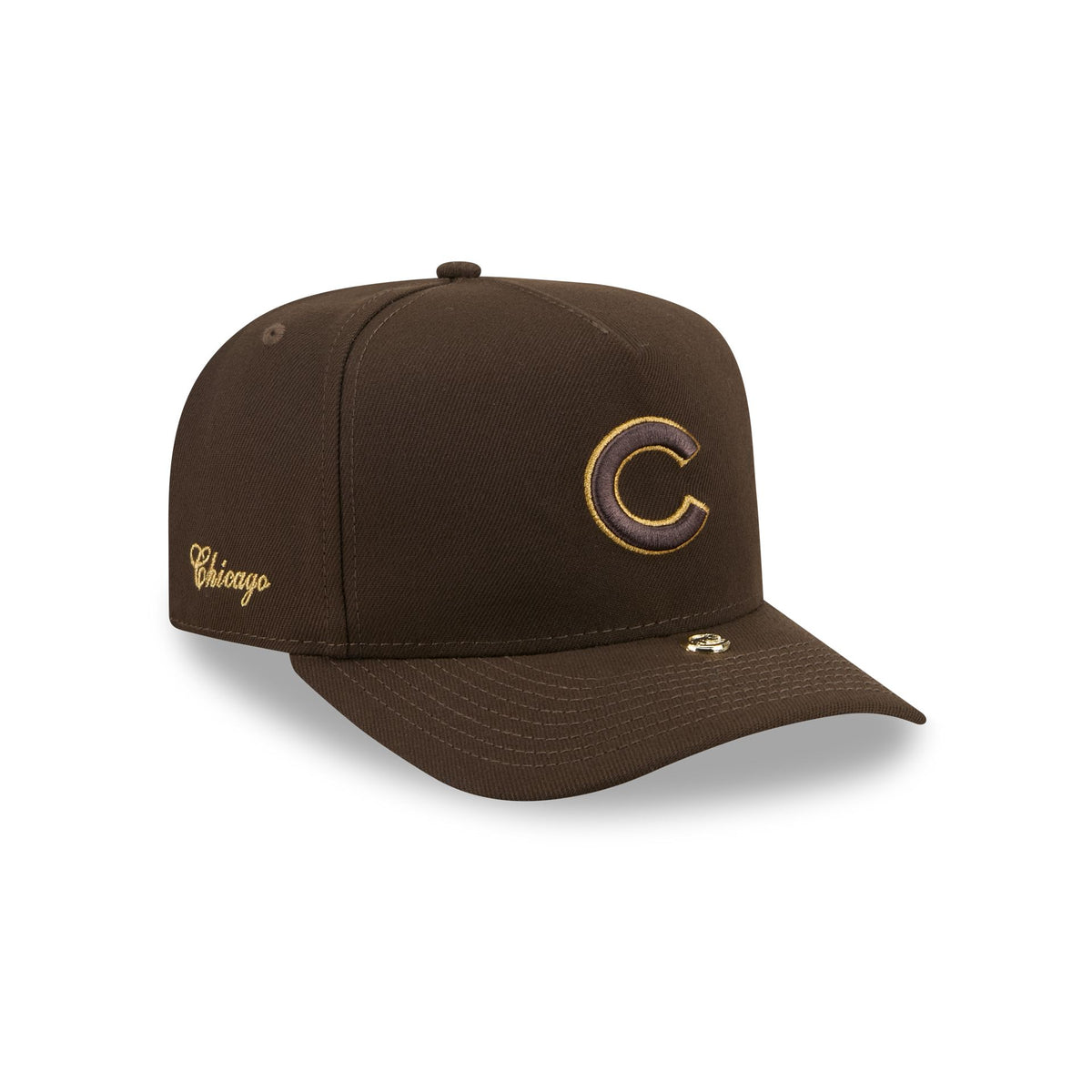 Chicago Cubs Walnut Gold Detail 9FIFTY A-Frame Snapback Hat