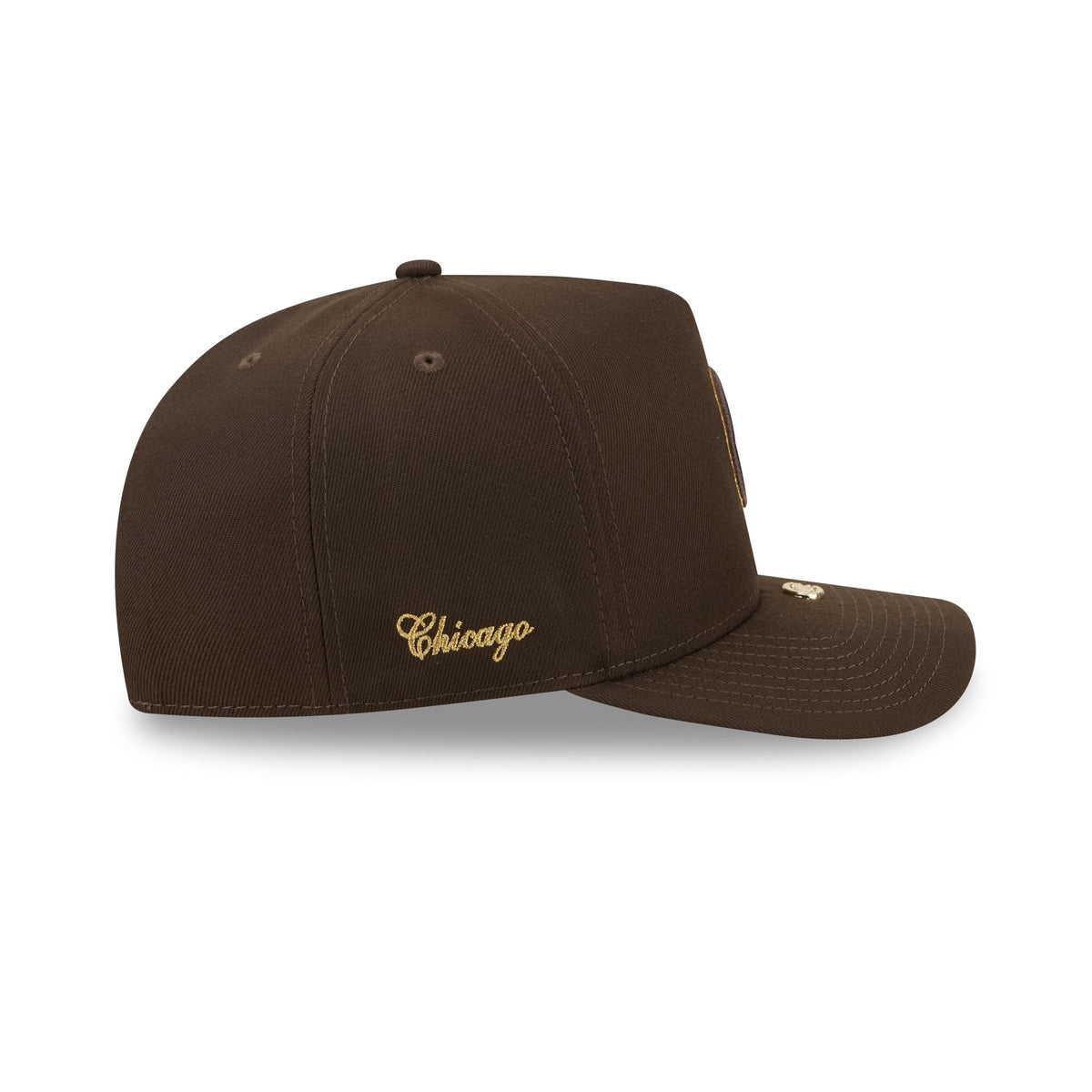 Chicago Cubs Walnut Gold Detail 9FIFTY A-Frame Snapback Hat