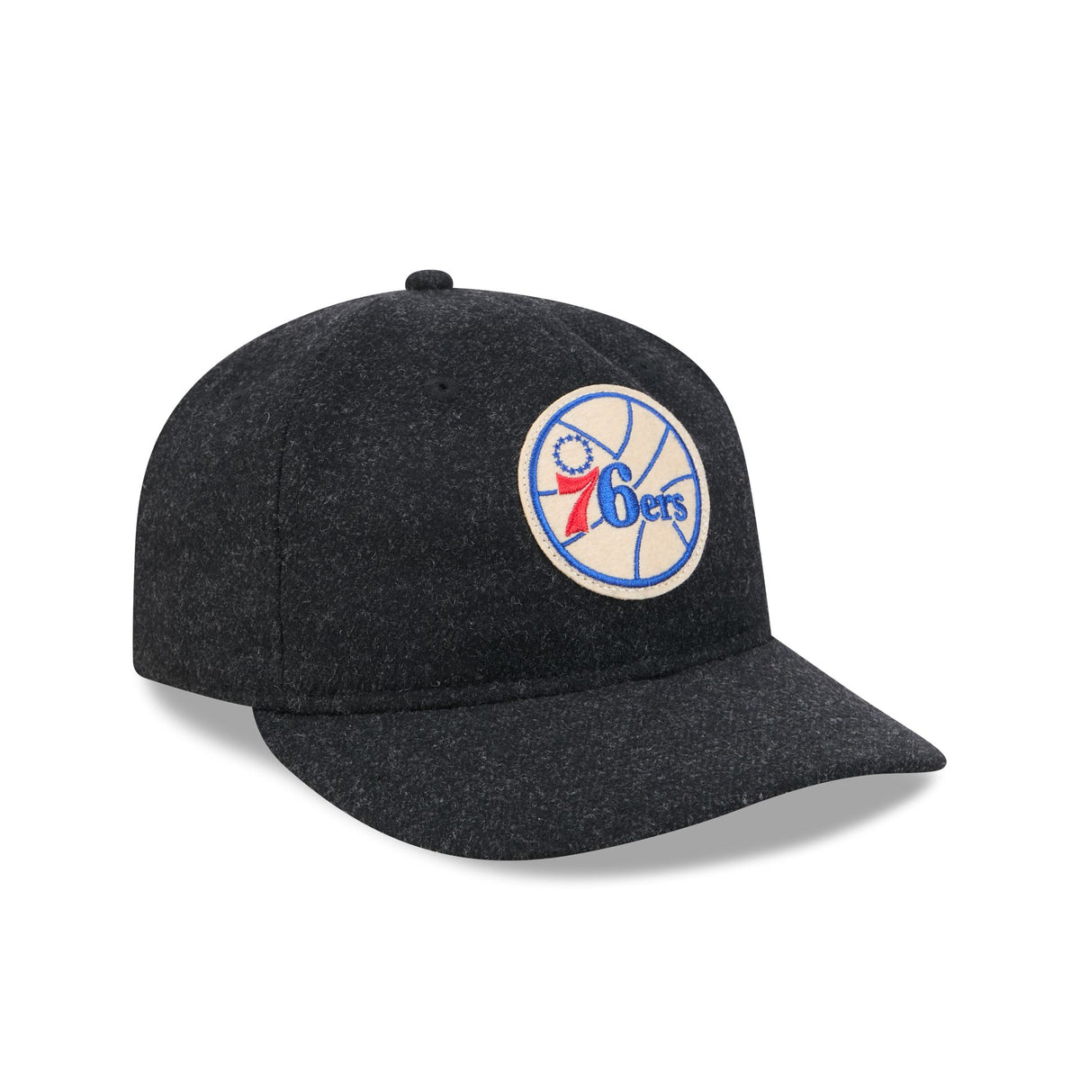 Philadelphia 76ers Black Wool Retro Crown 9FIFTY Adjustable Hat