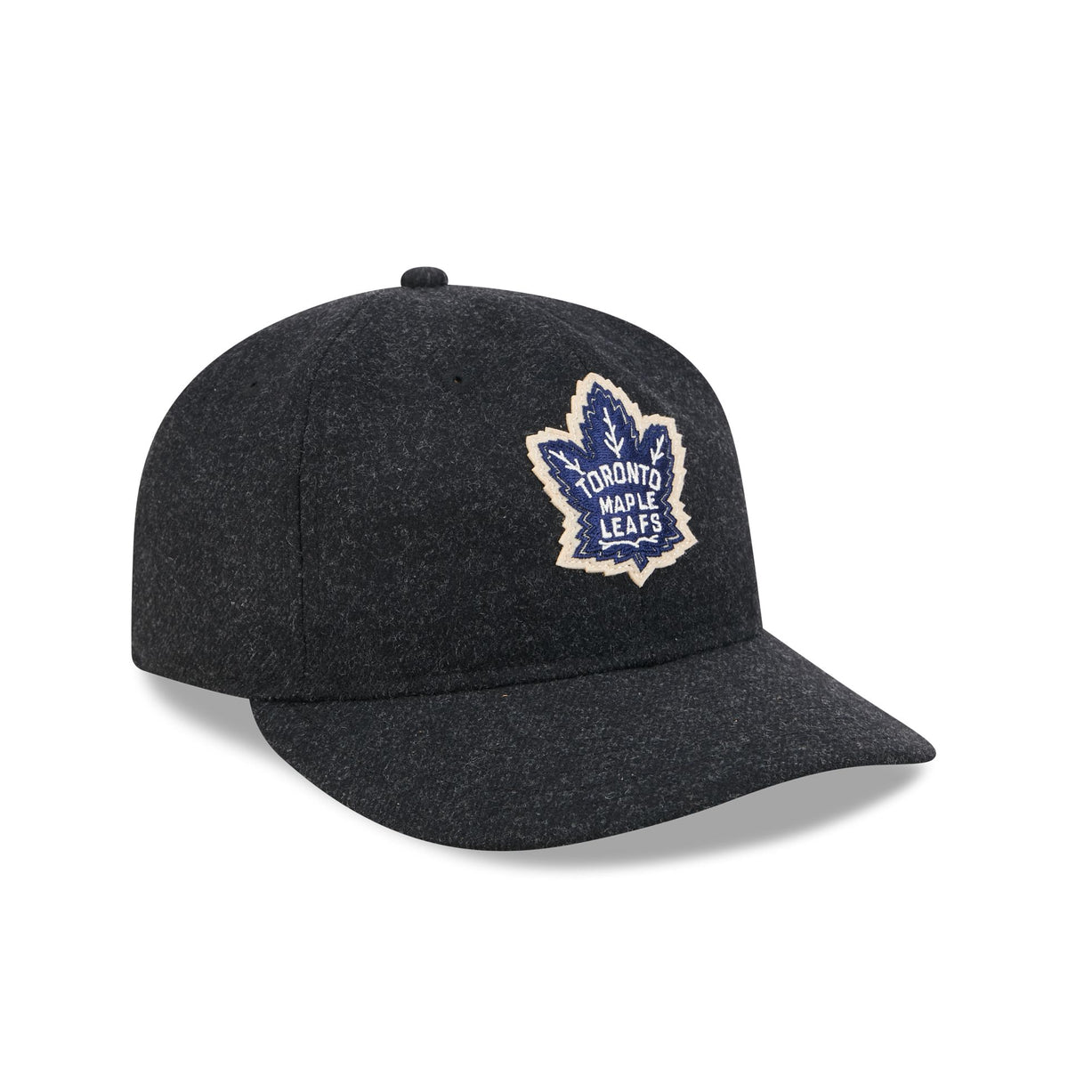Toronto Maple Leafs Black Wool Retro Crown 9FIFTY Adjustable Hat
