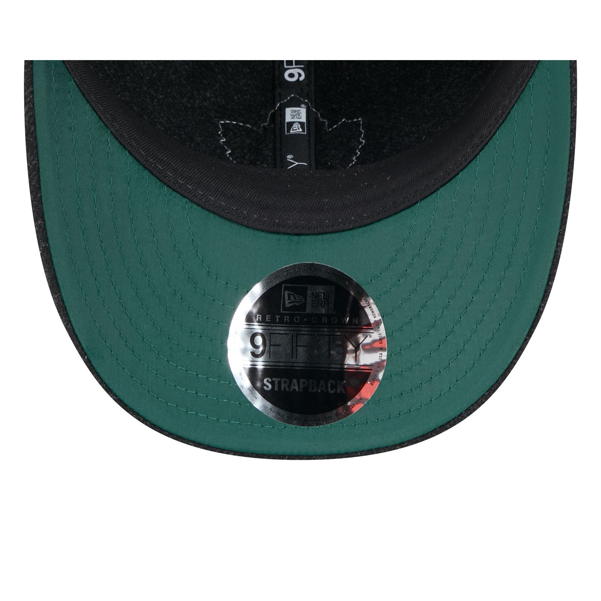 Toronto Maple Leafs Black Wool Retro Crown 9FIFTY Adjustable Hat