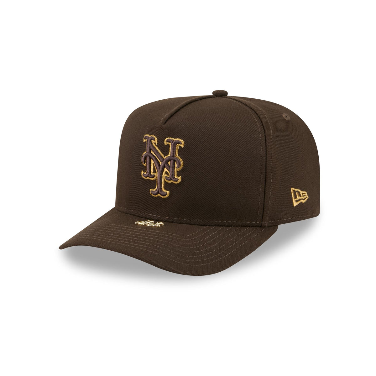New York Mets Walnut Gold Detail 9FIFTY A-Frame Snapback Hat