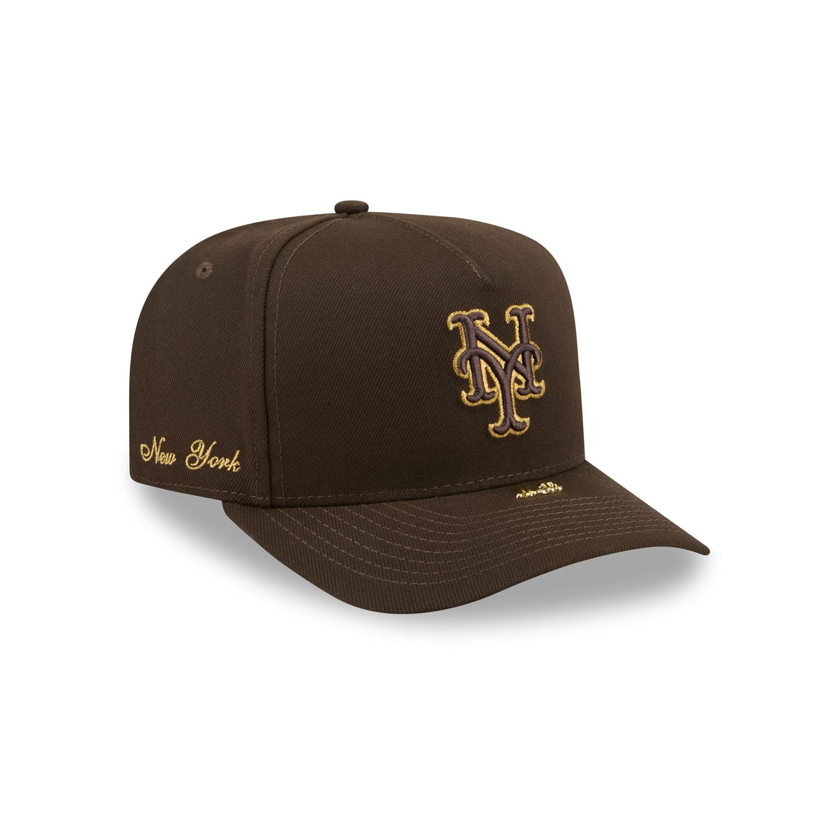 New York Mets Walnut Gold Detail 9FIFTY A-Frame Snapback Hat