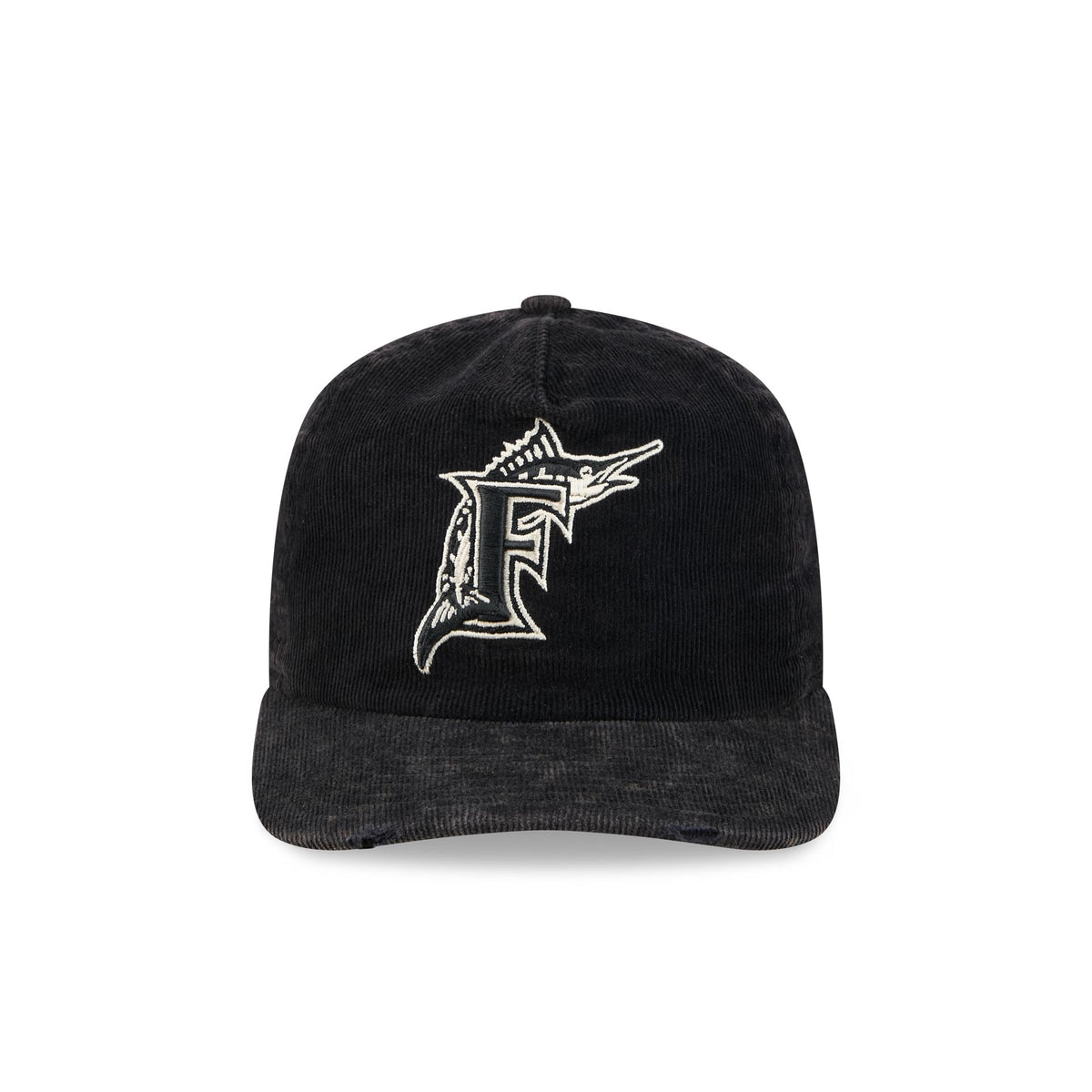 Miami Marlins Washed Black Corduroy 19TWENTY Adjustable Hat