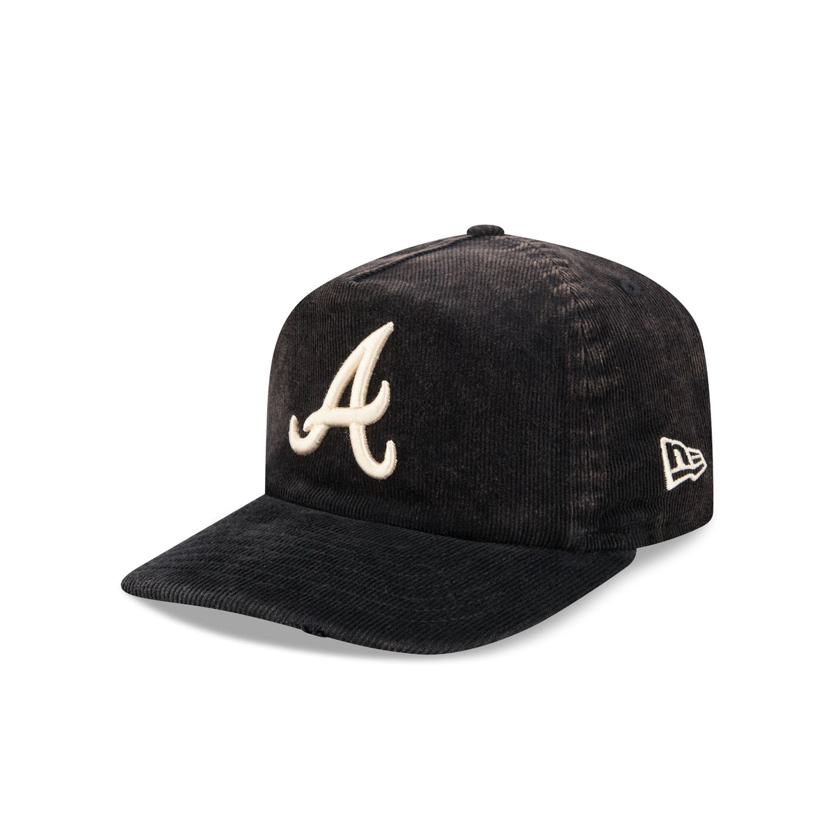 Atlanta Braves Washed Black Corduroy 19TWENTY Adjustable Hat