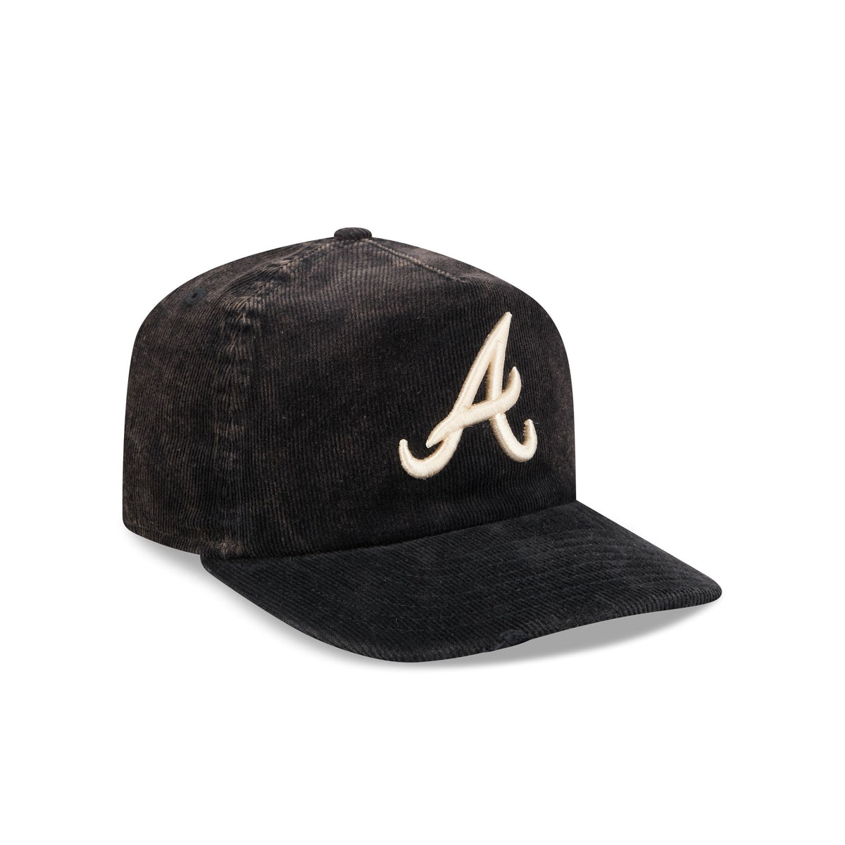 Atlanta Braves Washed Black Corduroy 19TWENTY Adjustable Hat