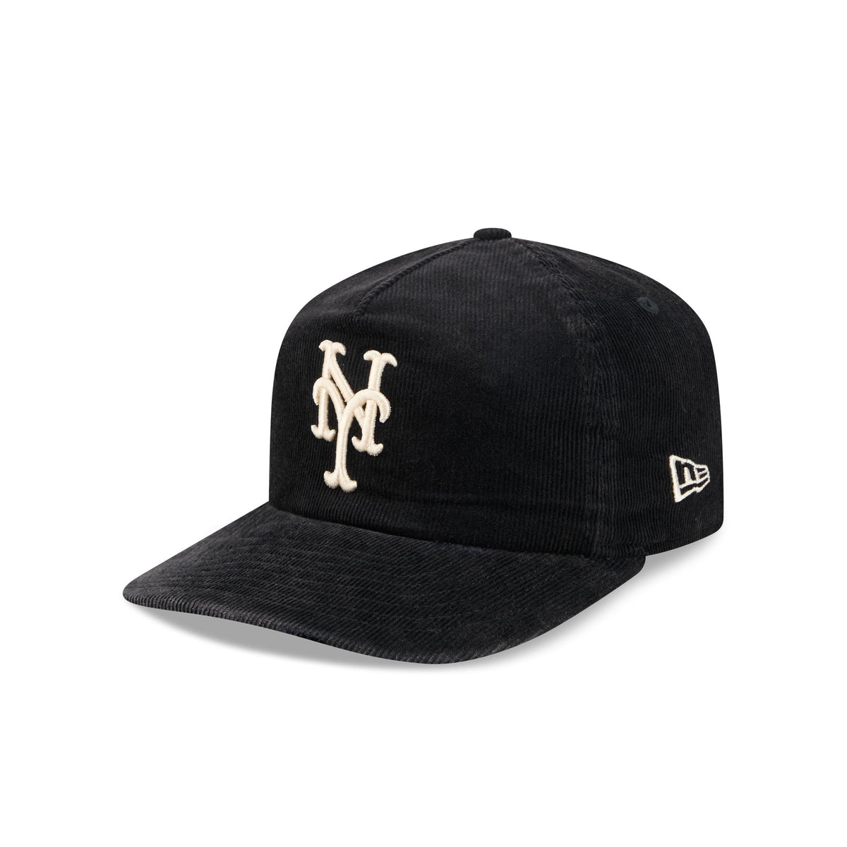 New York Mets Washed Black Corduroy 19TWENTY Adjustable Hat