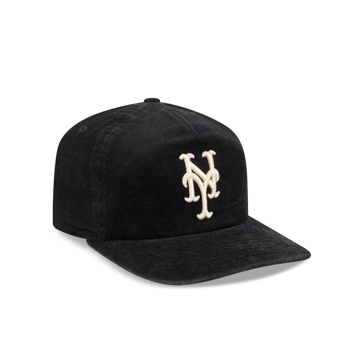 New York Mets Washed Black Corduroy 19TWENTY Adjustable Hat