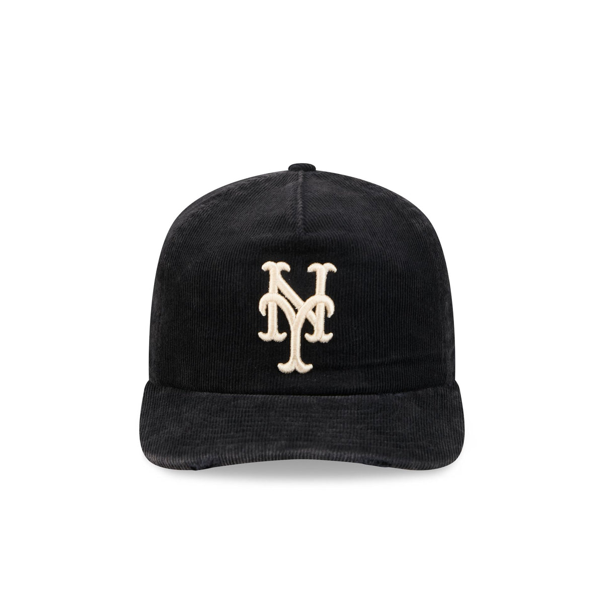 New York Mets Washed Black Corduroy 19TWENTY Adjustable Hat