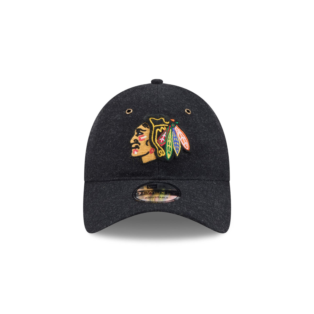 Chicago Blackhawks Black Wool 9TWENTY Adjustable Hat