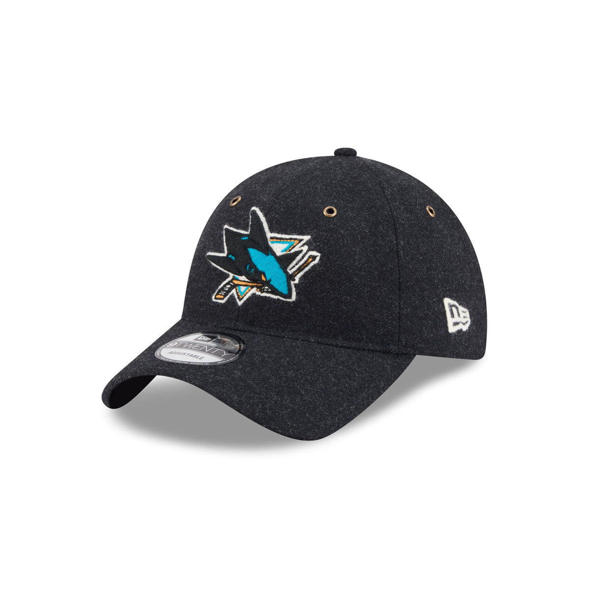 San Jose Sharks Black Wool 9TWENTY Adjustable Hat