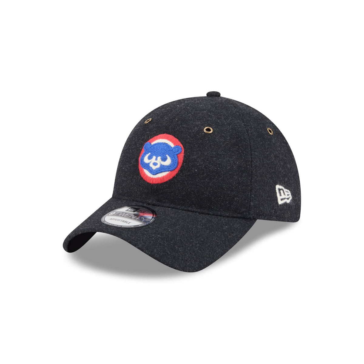 Chicago Cubs Black Wool 9TWENTY Adjustable Hat