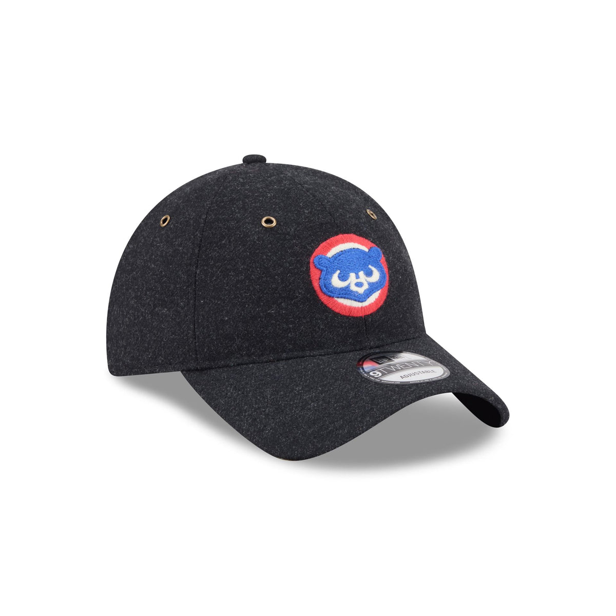 Chicago Cubs Black Wool 9TWENTY Adjustable Hat