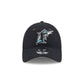 Miami Marlins Black Wool 9TWENTY Adjustable Hat